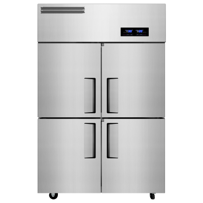 埃利斯(AILISI)898L不锈钢厨房冰箱 商用冷柜 全铜管立式展示柜 四门上玻双温 冷藏柜CFS-40N2B2