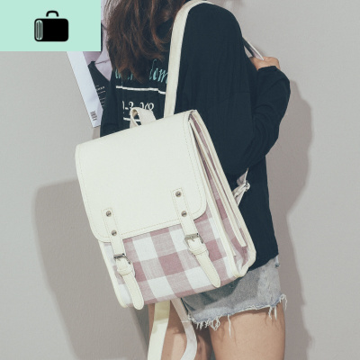 学院风双肩包女2020新款韩版ins大容量高中学生校园书包百搭背包NEW LAKE