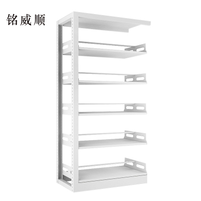 MINGWEISHUN铭威顺图书馆书架阅览室货架资料档案架钢制书架双面五层副架