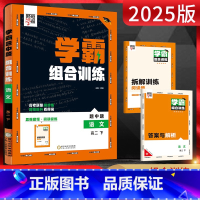语文 高二下 [正版]2025版经纶学典学霸题中题组合训练高二语文下 基础篇+阅读篇高二语文下册同步课时训练辅导资料练习