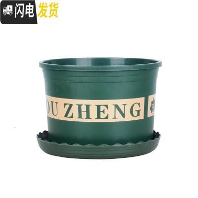 三维工匠塑料矮胖新加仑花盆绿萝月季多肉大口径加厚小加仑盆 高款(绿色)1加仑[10个装]10送2 不含托花盆容器