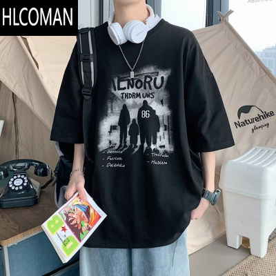 HLCOMAN青少年初中学生短袖t恤男夏季薄款宽松百搭男士潮牌半袖t恤男上衣