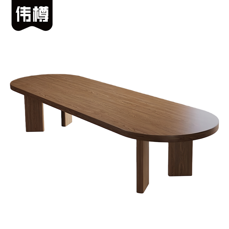伟樽实木会议桌220*80*75cm张