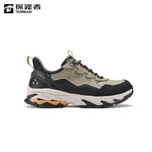 探路者(TOREAD) 男式 TIEF 防水户外休闲鞋徒步鞋丛林绿/黑色 TFAAAL91215-DB1G/双
