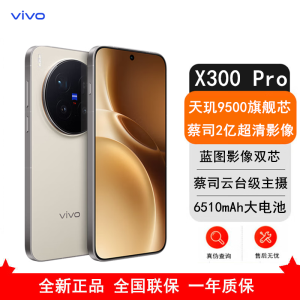 [全新]vivo X300 Pro 旷野棕 12GB+256GB 蓝晶×天玑9500芯 大电池 90W快充 支持无线充电 蔡司超级潜望长焦 拍照 AI手机