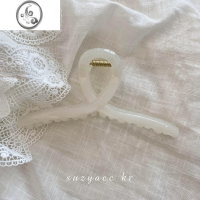 JiMi韩国小众超大号亚克力抓夹女简约高级感后脑勺盘发发夹