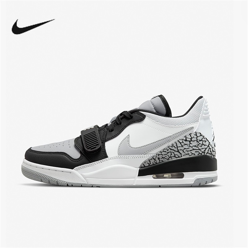 nike耐克男鞋新款air jordan aj312黑白烟灰低帮篮球鞋cd7069-105