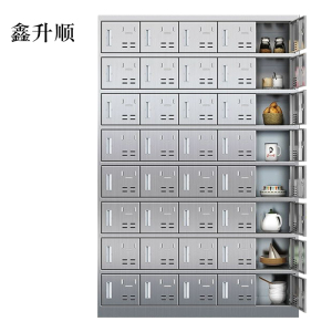 鑫升顺304不锈钢食堂带锁餐具柜40门碗柜磁吸锁1800*1200*300