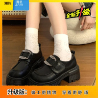 聚范英伦风厚底小皮鞋女2024新款春季JK日系单鞋金属扣增高松糕乐福鞋