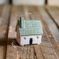 美帮汇圣岛小屋小房子水泥花器多肉花盆艺术摆件杂货花园阳台种植 小屋摆件E 大