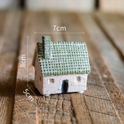 美帮汇圣岛小屋小房子水泥花器多肉花盆艺术摆件杂货花园阳台种植 小屋摆件E 大