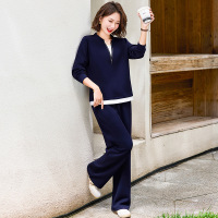 时尚中年运动套装秋装女气质休闲妈妈装两件套套头秋季衣服女