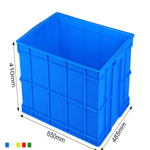 加厚塑料周转箱物流筐仓库胶箱养龟箱可带盖储物收纳盒大号长方形塑料框 600-400箱(650*485*410mm)