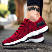 SEMBOSR品牌2018春季飞织黑色运动鞋男透气网面休闲鞋韩版潮流百搭跑步鞋