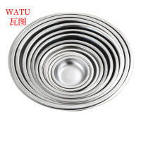 瓦图 不锈钢圆盘 菜盘 烧烤盘 18CM 10个装