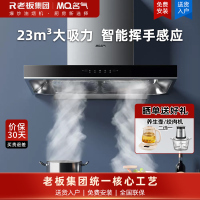 名气(MQ)欧式抽油烟机6519A 23m³大吸力厨房家用油烟机双腔双吸八面拢烟智能挥手控制