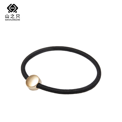 山之只 简约圆形发绳发圈 黑色10根/包