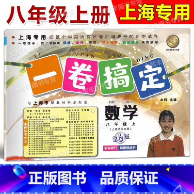 8年级上 数学 [正版]2023版一卷搞定 数学 八年级第一学期/8年级上 第6版 上海地区适用 初中教辅课后测试卷 单