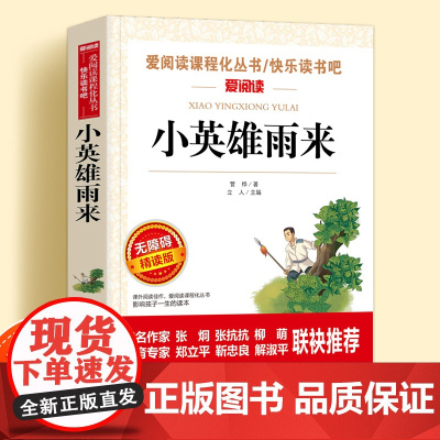小英雄雨来无障碍精读经典名著儿童文学系列小学生课外阅读书小学三四五六年级读书吧上册天地出版社爱阅读课程化丛书语文课外读物