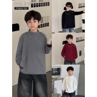 童酷儿童冬款湖州织里童装百搭字母印花贴标加厚男童打底衫潮