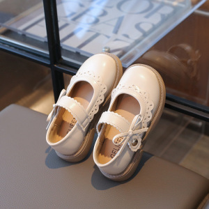 女童皮鞋春秋2026新款儿童软底单鞋女孩公主鞋中大童黑色演出鞋潮