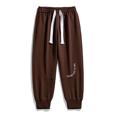 秋冬季男士休闲裤子日系新款字母印花束脚裤宽松运动长裤
