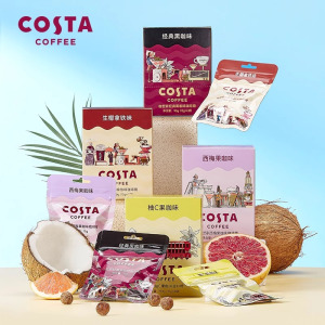 COSTA咖啡糖90g(15g*6袋)黑咖啡特浓提神口香开车犯困清凉VC硬糖润喉糖薄荷糖