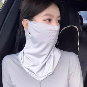 冰丝防晒脖套女面罩挂耳款男夏天骑行面巾钓鱼遮脸护脖子透气面纱