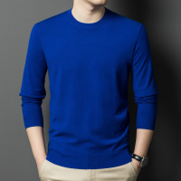 新款圆领净版线衫男士毛衣春秋季中青年长袖时尚内搭秋衣