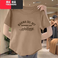 YIBUSHENG单/两件不规则新款印花短袖女士季百搭修身透气T恤衫潮
