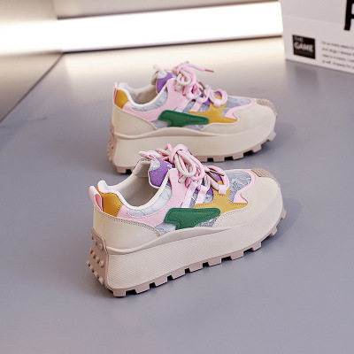 ins韩版镂空老爹鞋女2026夏季新款透气轻便学生休闲运动鞋