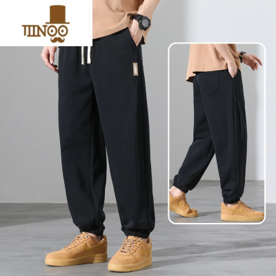 YANXU男士卫裤宽松大码运动裤子加肥加大胖子秋季款夏季休闲裤男款