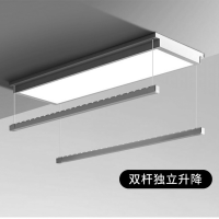 吸顶灯款超薄隐形电动晾衣架M8 白色 阳台全自动智能照明双杆隐藏式升降晾衣服架(新老款随机发货)