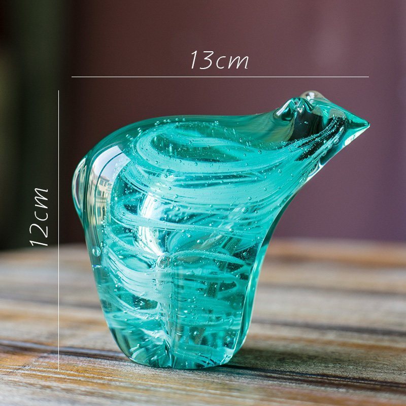 家柏饰(corated)玻璃北熊手工艺术品摆件桌面镇纸寓意净水晶质感 北极