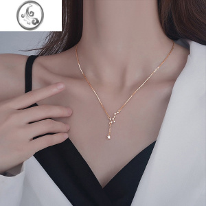 JiMi925银项链女夏天高级感设计感小众轻奢锁骨链2023年新款颈链