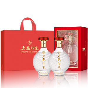 五粮液股份 送礼佳品 五粮印象·水晶装52度500ml*2瓶 浓香纯粮食白酒礼盒