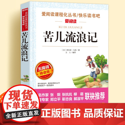 苦儿流浪记完整版无障碍精读儿童文学系列小学生课外阅读书小学三四五六年级天地出版社原著正版爱阅读课程化丛书名著语文课外读物