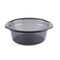 老房太太 双耳脸盆 37*13cm 塑料透明洗脸盆 洗菜盆 洗衣盆 颜色随机 L235/个