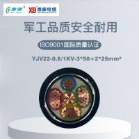 秦源牌 YJV22-0.6/1KV-3*50+2*25mm² 铜芯低压钢带铠装绝缘电力电缆 元/米 定制商品 联系客服