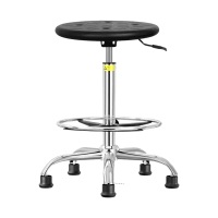 臻远ZY-7939防静电椅子车间流水线升降椅子 60-80cm五爪黑脚杯