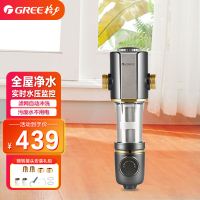 格力(GREE)前置过滤器WTE-QZBW04家用全屋自来水反冲洗净水器中央净水机高效过滤终身免换滤芯水压监控不锈钢滤网