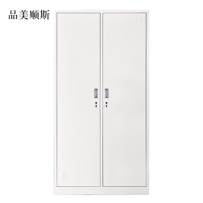 品美顺斯加厚二门钢制更衣柜员工柜铁皮职工储物柜带锁存包柜鞋柜