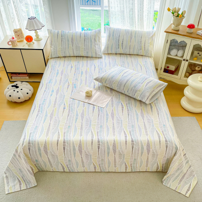 雅鹿全棉粗布单品床单软席 设计简约大方