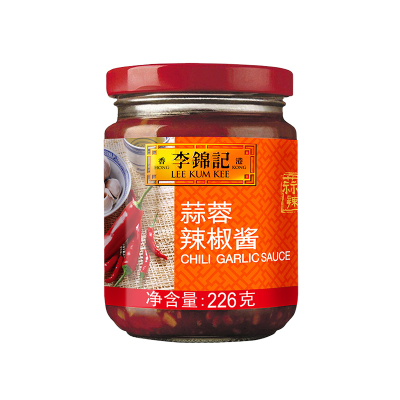 李锦记 蒜蓉辣椒酱226g*2瓶 凉拌烧烤火锅调味酱