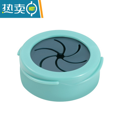 敬平圆形创意毛巾架免打孔收纳挂钩抹布塞挂架洗碗巾夹擦手巾置物架 浅蓝4个装浴室置物架