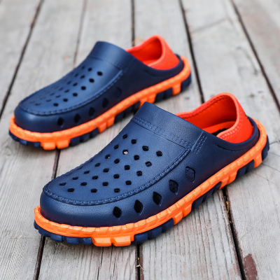 述雅2021新款半拖鞋男潮驾车懒人凉拖鞋男士拖鞋室外沙滩鞋凉鞋男洞洞