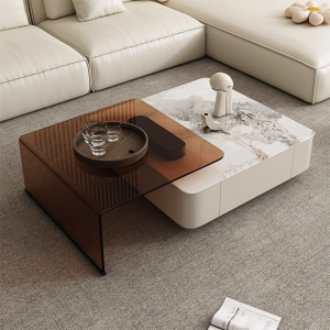 苏宁官方岩板茶几电视柜组合现代简约小户型可伸缩柜-04010