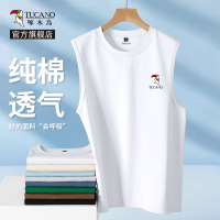 啄木鸟运动背心男夏季外穿宽松大码纯棉无袖t恤男士坎肩2025新款Y