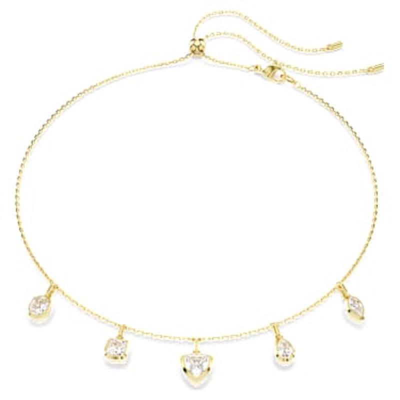 施华洛世奇(SWAROVSKI)女士金 tone 链坠项链施华洛世奇锆石可调