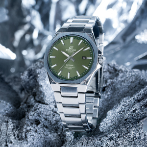 卡西欧旗舰店手表男正品Edifice限量八角商务简约三针蓝宝石镜面钢带防水男士电子日韩石英表 男EFR-S108D